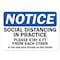 Signmission PSA, Social Distancing In Practice, 10in X 7in Peel And Stick Wall Graphic, NS-RD-710-25526 OS-NS-RD-710-25526 - alternate 1